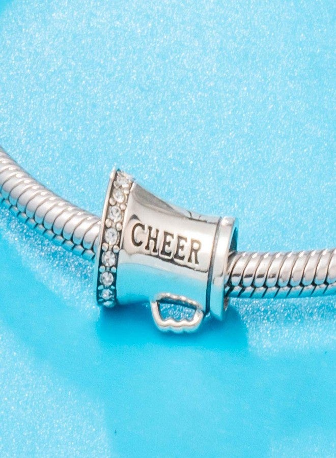 ARTCHARM Cheer Charms Sterling Silver Cheerleader Charm Sport Charm, Valentine's Day Gift for Lovers/Friends/Mothers/Travelers - Image 2
